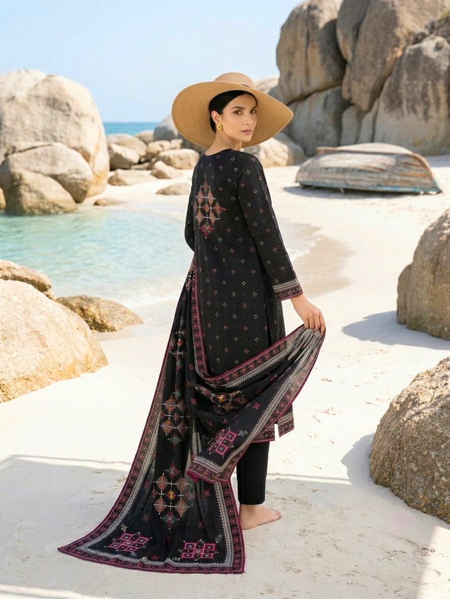 Onae Premium Printed Lawn 3PCS