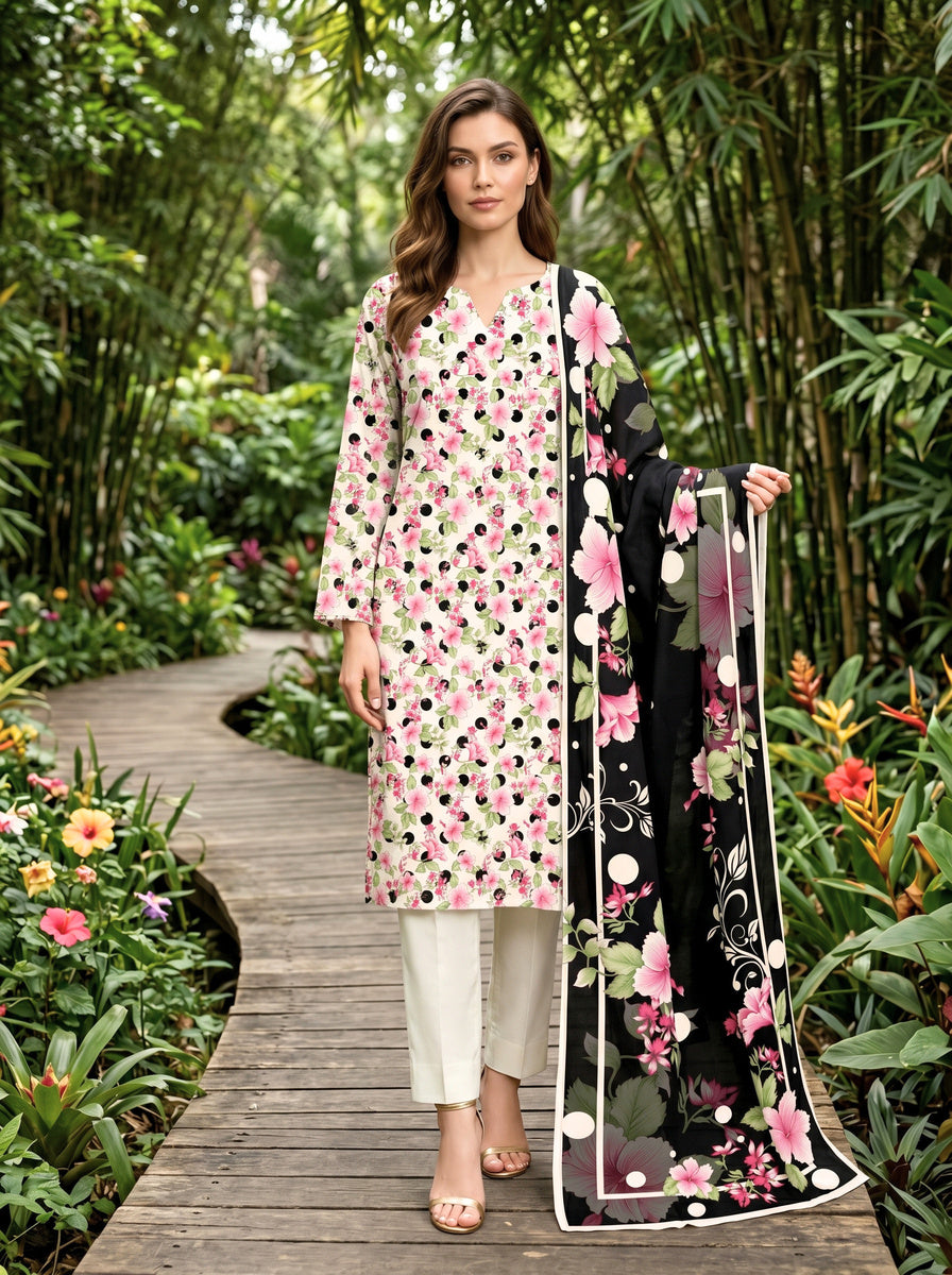 Onae Premium Printed Lawn 3PCS