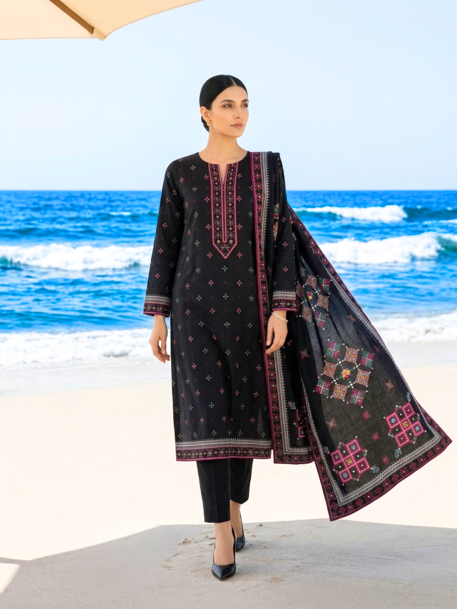 Onae Premium Printed Lawn 3PCS