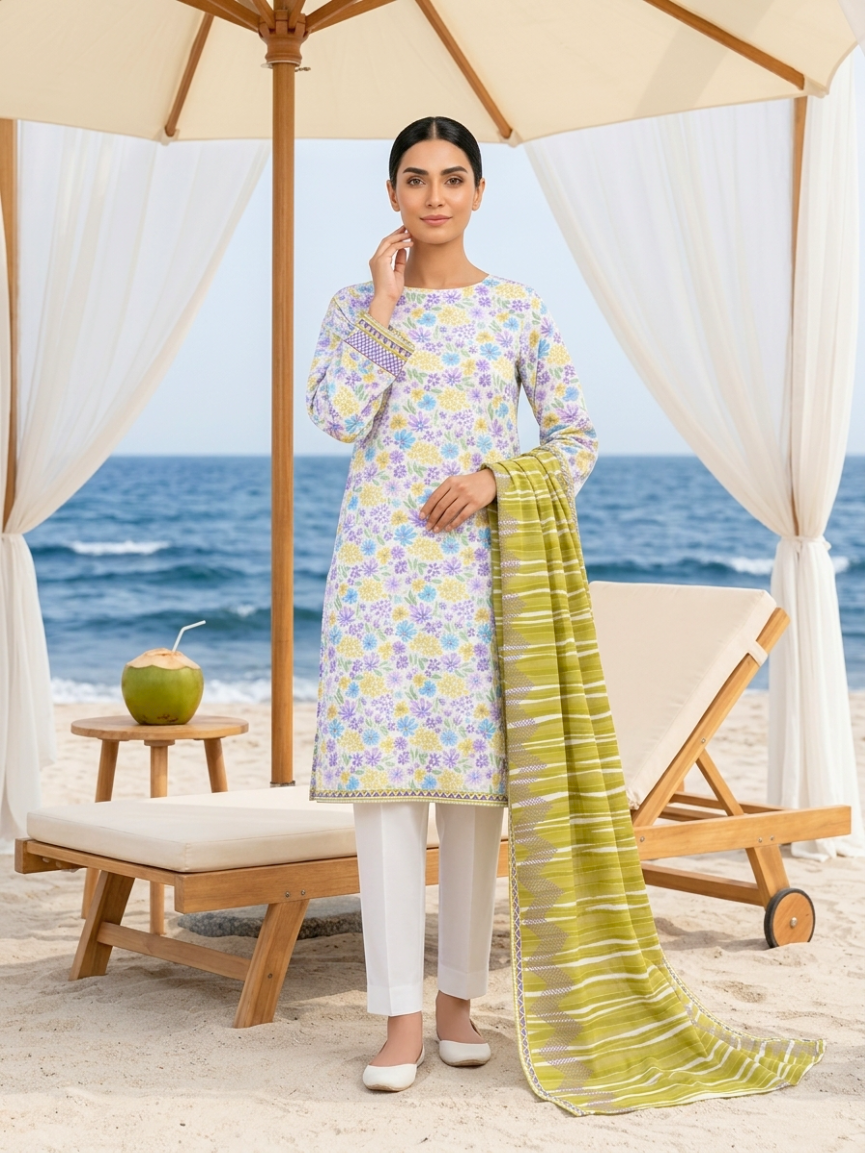 Onae Premium Printed Lawn 3PCS