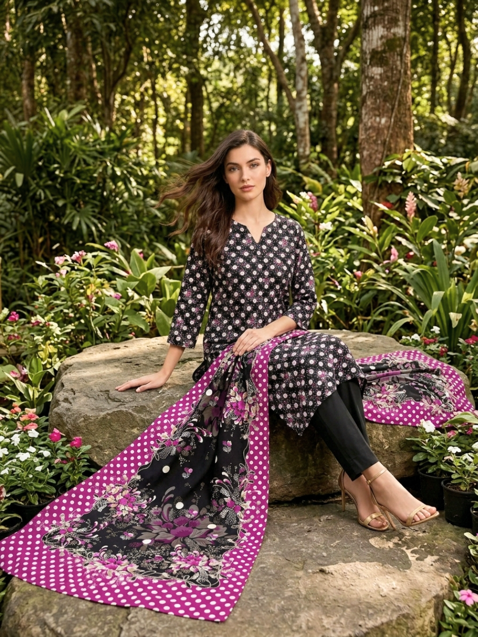 Onae Premium Printed Lawn 3PCS