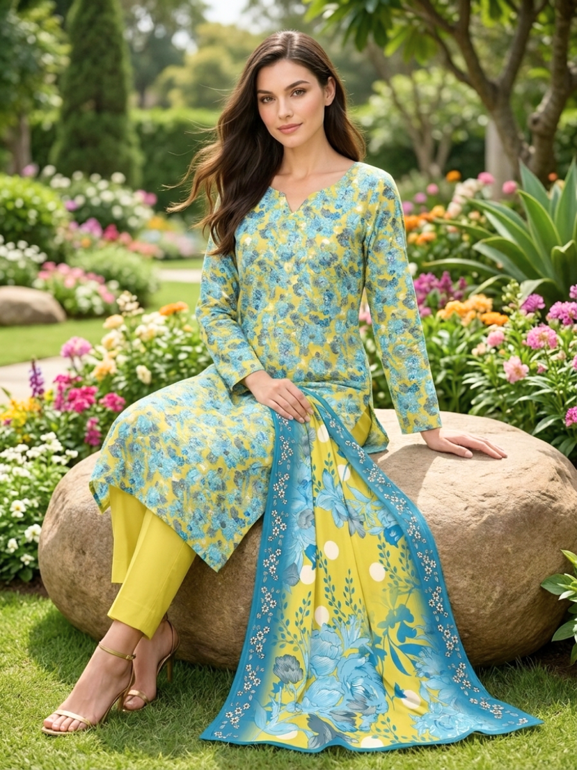 Onae Premium Printed Lawn 3PCS