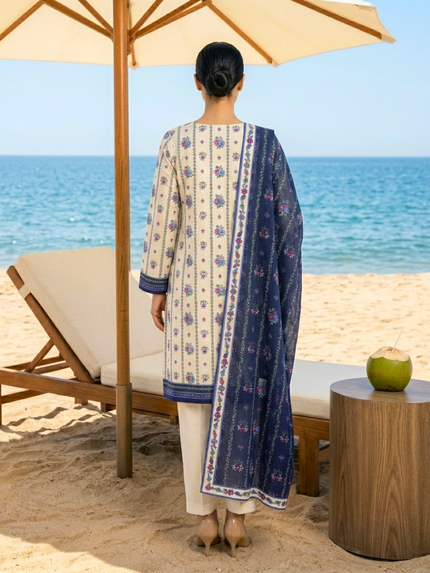 Onae Premium Printed Lawn 3PCS