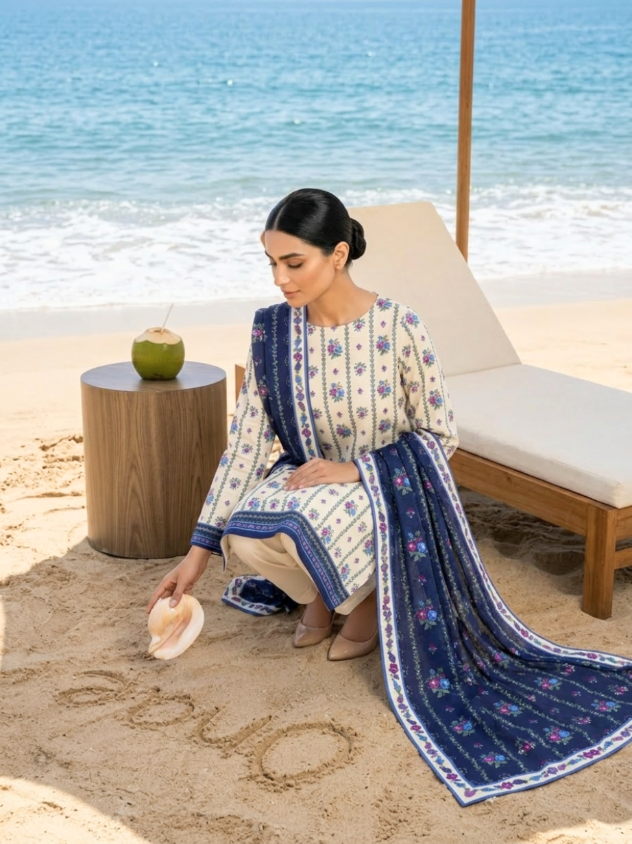 Onae Premium Printed Lawn 3PCS