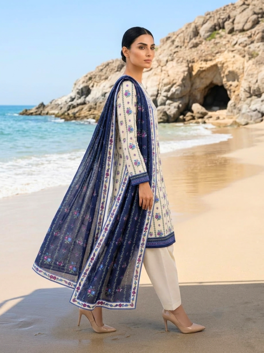 Onae Premium Printed Lawn 3PCS