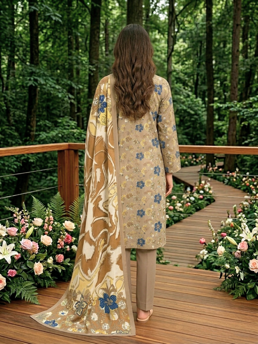Onae Premium Printed Lawn 3PCS