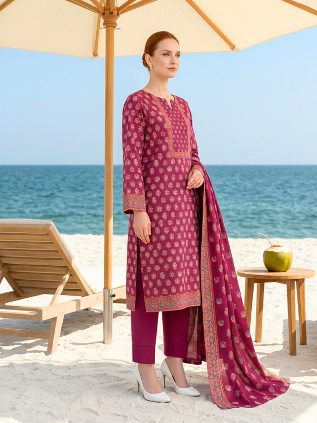 Onae Premium Printed Lawn 3PCS