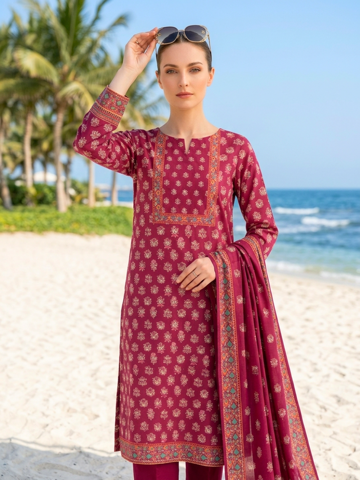 Onae Premium Printed Lawn 3PCS